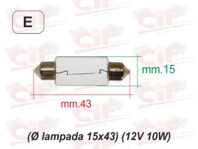 Lampada lampadina faro anteriore 12Volt 10 Watt Piaggio Vespa PK XL RUSH N FL