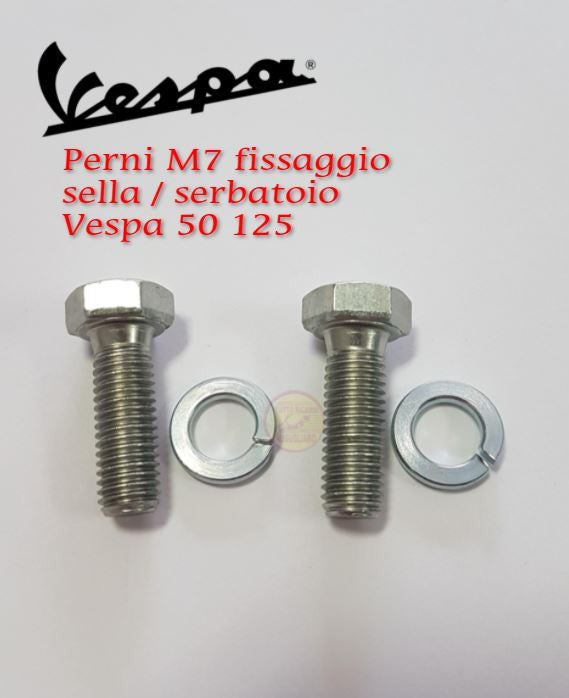 Coppia perni M7 chiave 11 fissaggio sella Vespa 50 Special L N R 125 ET3