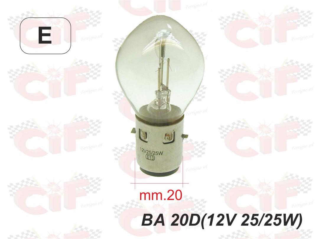 Lampada 12V 25W25W per scooter-moto