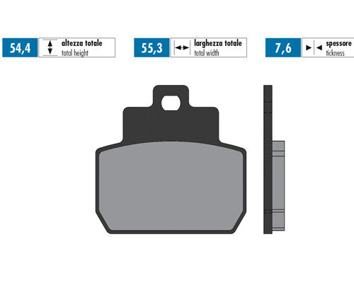Pastiglie freno posteriori Polini Piaggio Beverly Tourer Cruiser 500