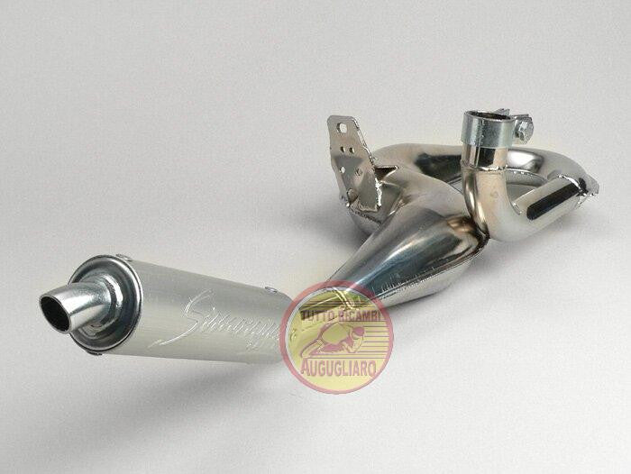 Marmitta espansione Simonini cromata per Vespa LML PX PE ARCOBALENO 125 150