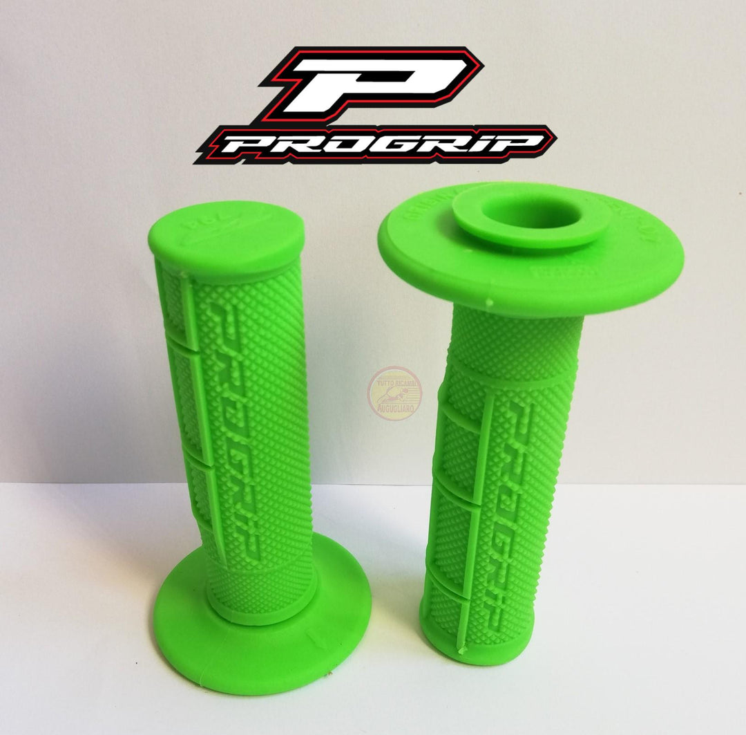 Coppia manopole Progrip verde fluo 22/25mm