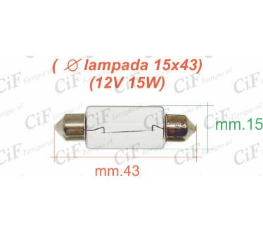 Lampada siluro 12 Volt 15 Watt luce anteriore Vespa PK Rush FL Special - Ciao SI Bravo