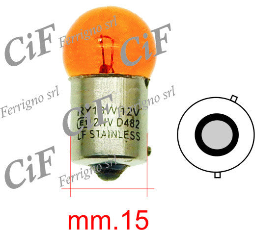 Lampada arancio 12V 10Watt