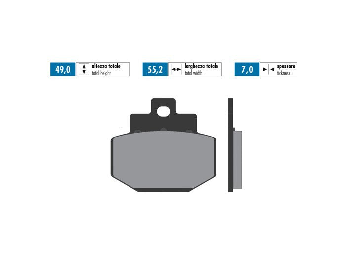 Coppia pastiglie freno posteriori Polini Piaggio Vespa GTS 125 250 300