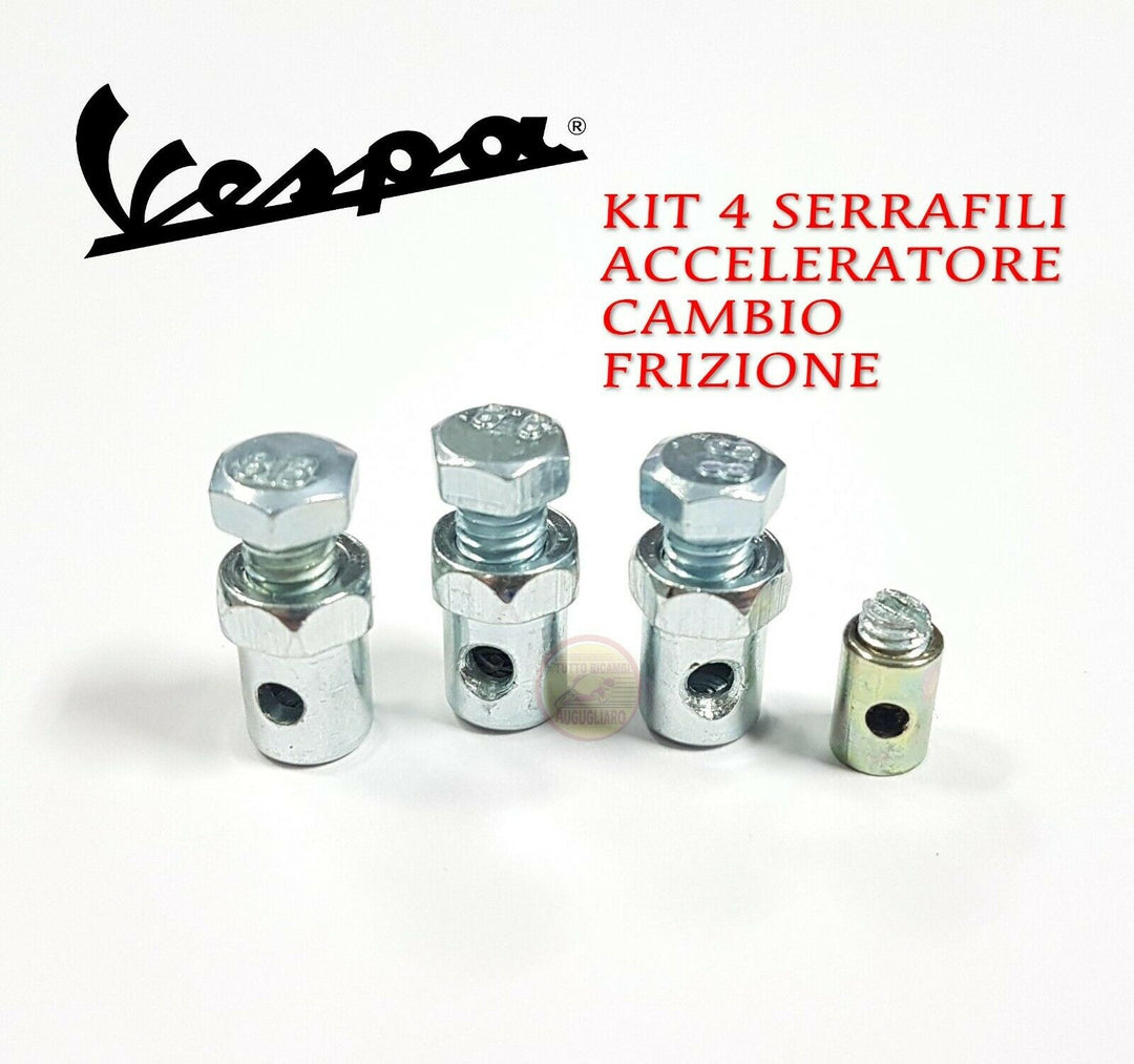 Kit 4 serrafili cavi cambio frizione gas Vespa 50 90 125 150 151 200